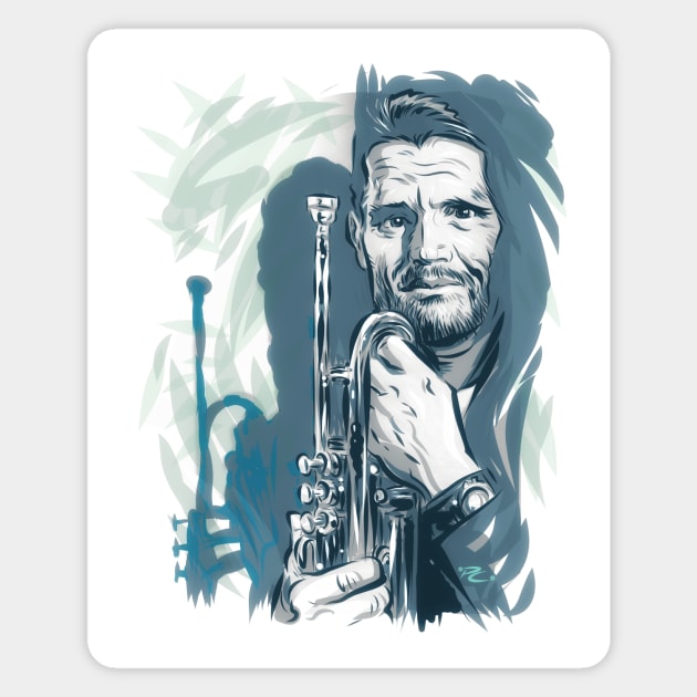 Chet Baker - An illustration by Paul Cemmick Magnet by PLAYDIGITAL2020